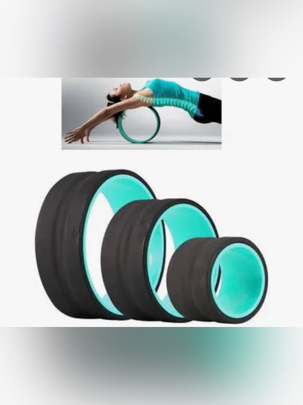 NEW Yoga Wheels for Back Pain Relief, Deep Tissue Massage & Stretching, Foam Rol